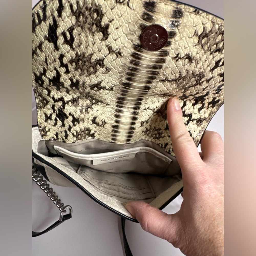 #201 Michael Michael Kors Python Half Dome Small … - image 6